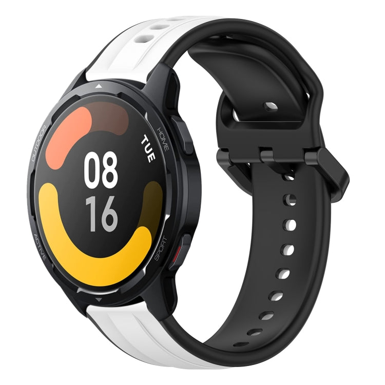 For Xiaomi Watch S1 Active 22mm Convex Loop Two-Color Silicone Watch Band
