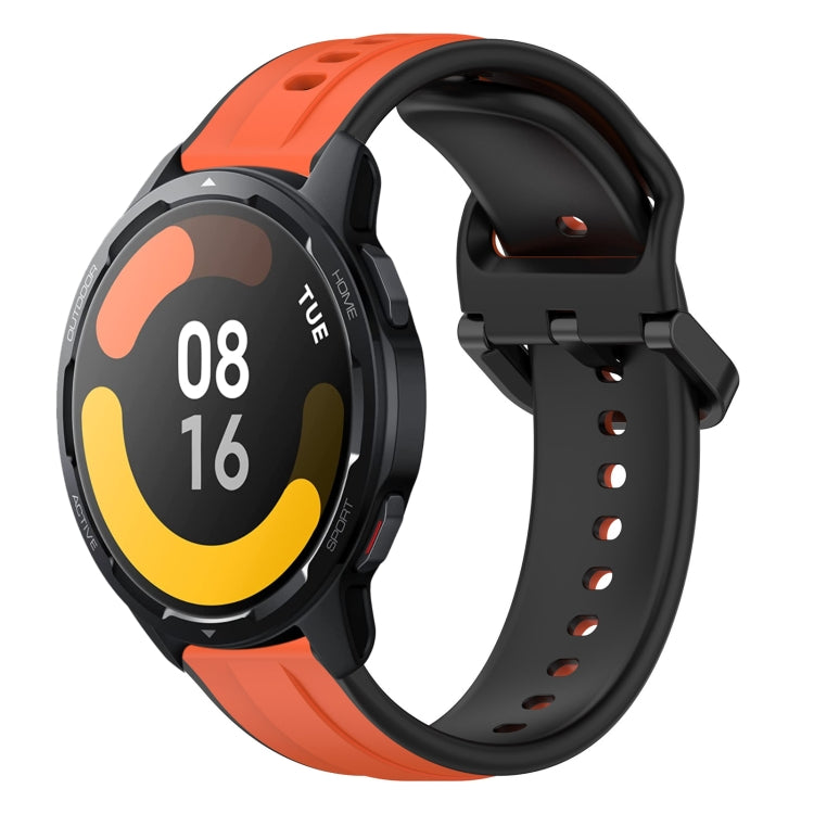 For Xiaomi Watch S1 Active 22mm Convex Loop Two-Color Silicone Watch Band