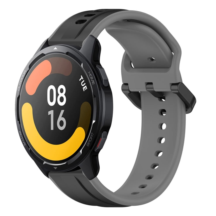 For Xiaomi Watch S1 Active 22mm Convex Loop Two-Color Silicone Watch Band