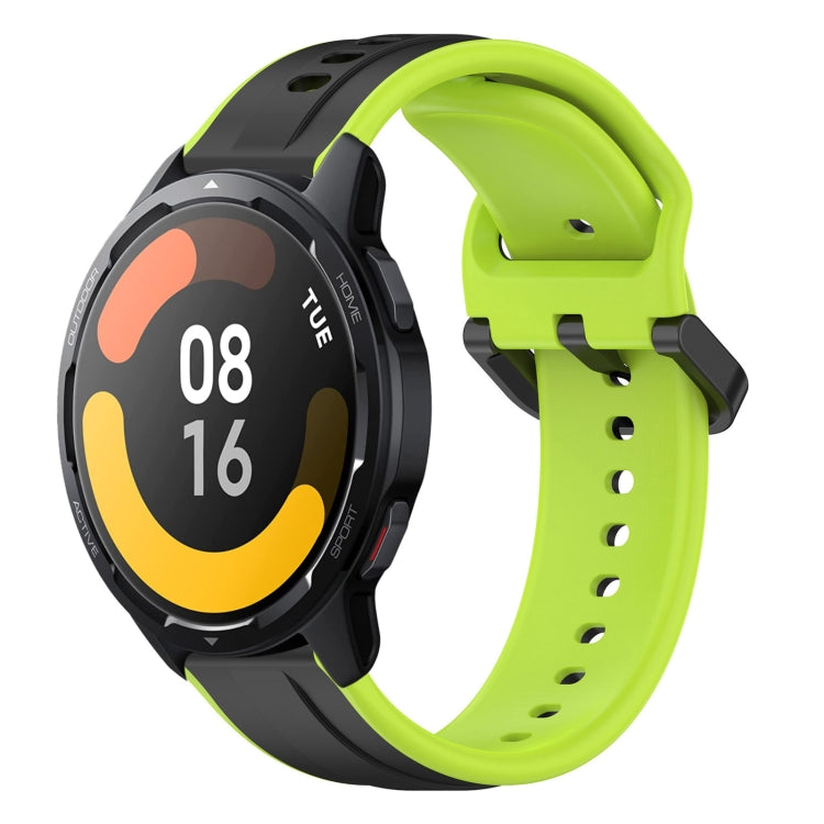 For Xiaomi Watch S1 Active 22mm Convex Loop Two-Color Silicone Watch Band
