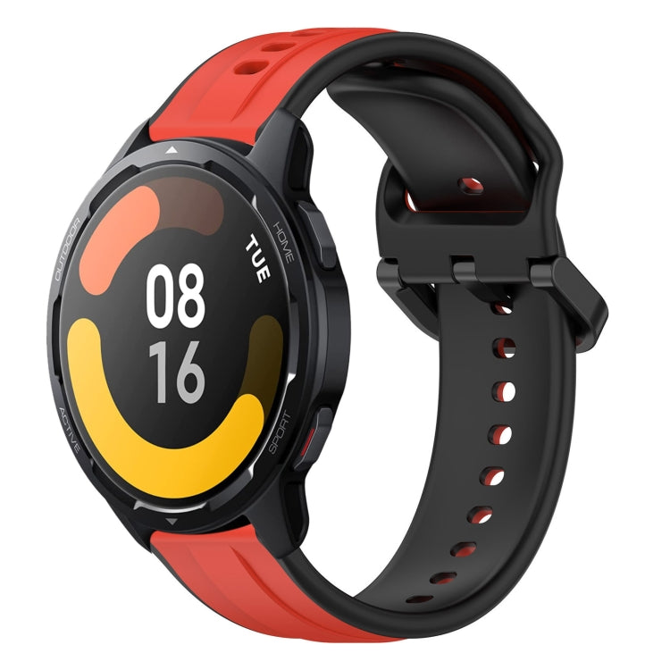 For Xiaomi Watch S1 Active 22mm Convex Loop Two-Color Silicone Watch Band