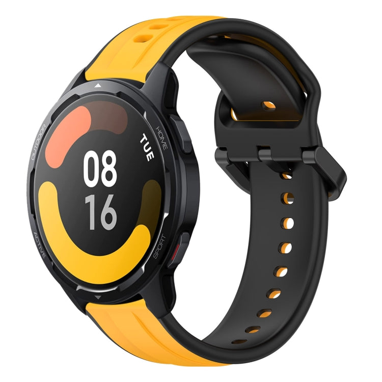 For Xiaomi Watch S1 Active 22mm Convex Loop Two-Color Silicone Watch Band