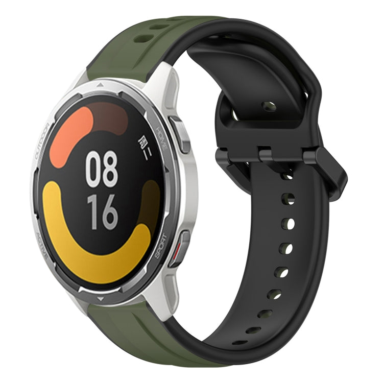 For Xiaomi MI Watch Color 2 22mm Convex Loop Two-Color Silicone Watch Band
