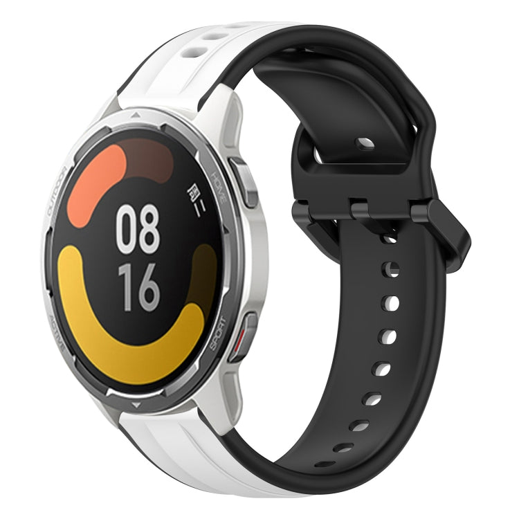 For Xiaomi MI Watch Color 2 22mm Convex Loop Two-Color Silicone Watch Band