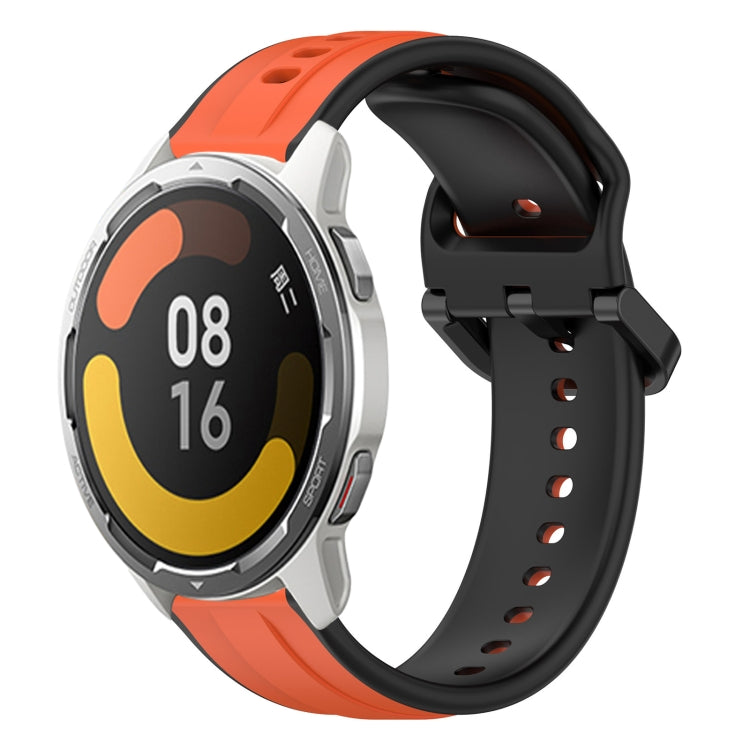 For Xiaomi MI Watch Color 2 22mm Convex Loop Two-Color Silicone Watch Band