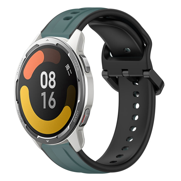 For Xiaomi MI Watch Color 2 22mm Convex Loop Two-Color Silicone Watch Band