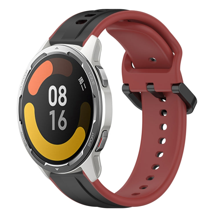 For Xiaomi MI Watch Color 2 22mm Convex Loop Two-Color Silicone Watch Band