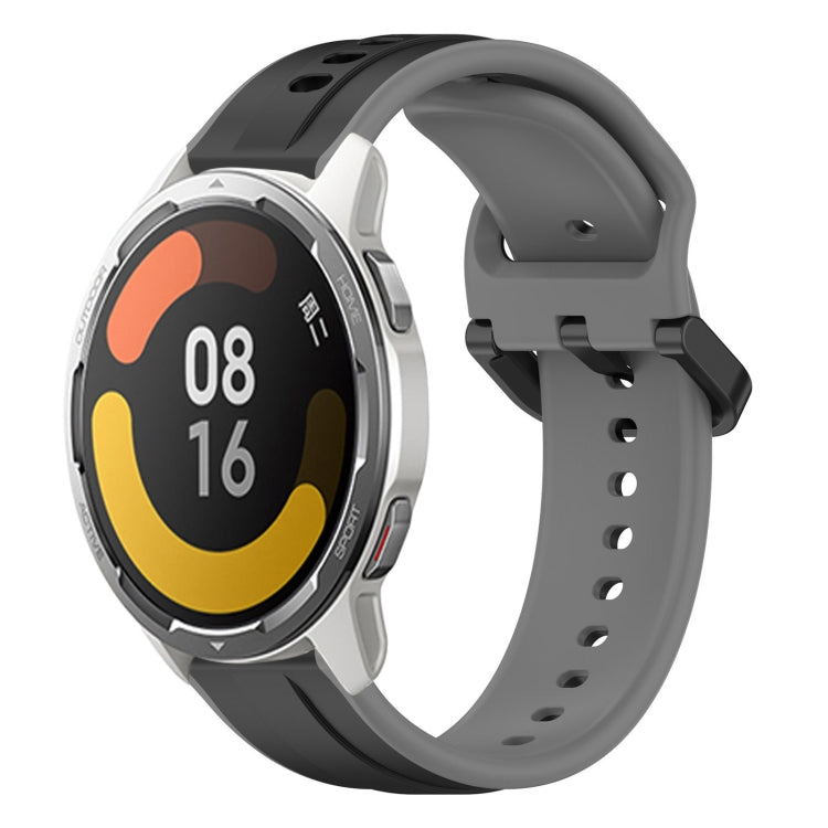 For Xiaomi MI Watch Color 2 22mm Convex Loop Two-Color Silicone Watch Band