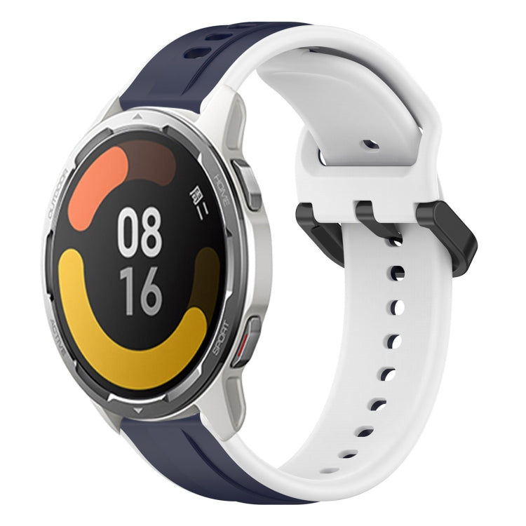 For Xiaomi MI Watch Color 2 22mm Convex Loop Two-Color Silicone Watch Band