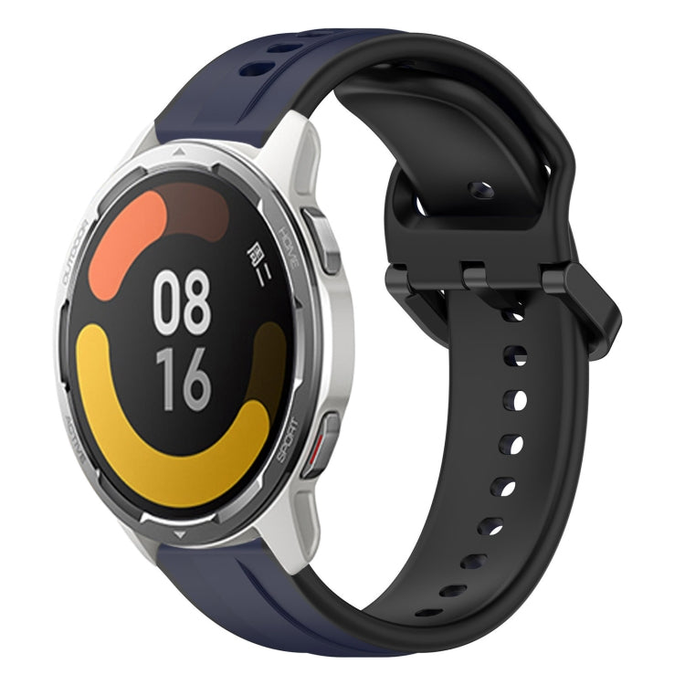 For Xiaomi MI Watch Color 2 22mm Convex Loop Two-Color Silicone Watch Band