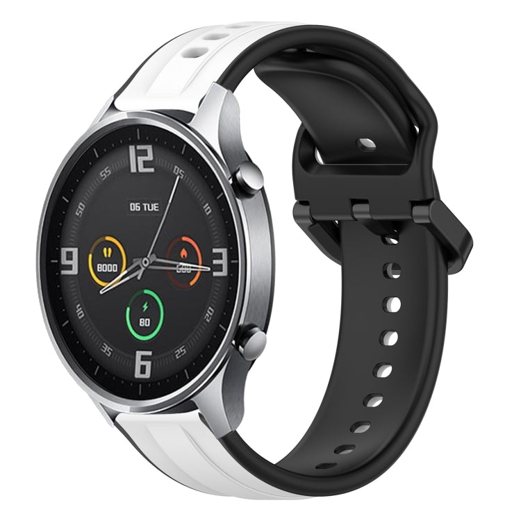 For Xiaomi MI Watch Color 22mm Convex Loop Two-Color Silicone Watch Band