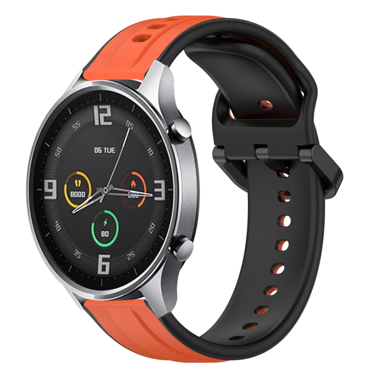 For Xiaomi MI Watch Color 22mm Convex Loop Two-Color Silicone Watch Band