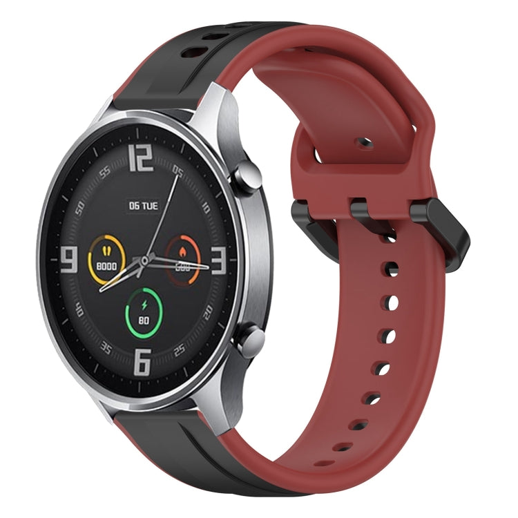 For Xiaomi MI Watch Color 22mm Convex Loop Two-Color Silicone Watch Band