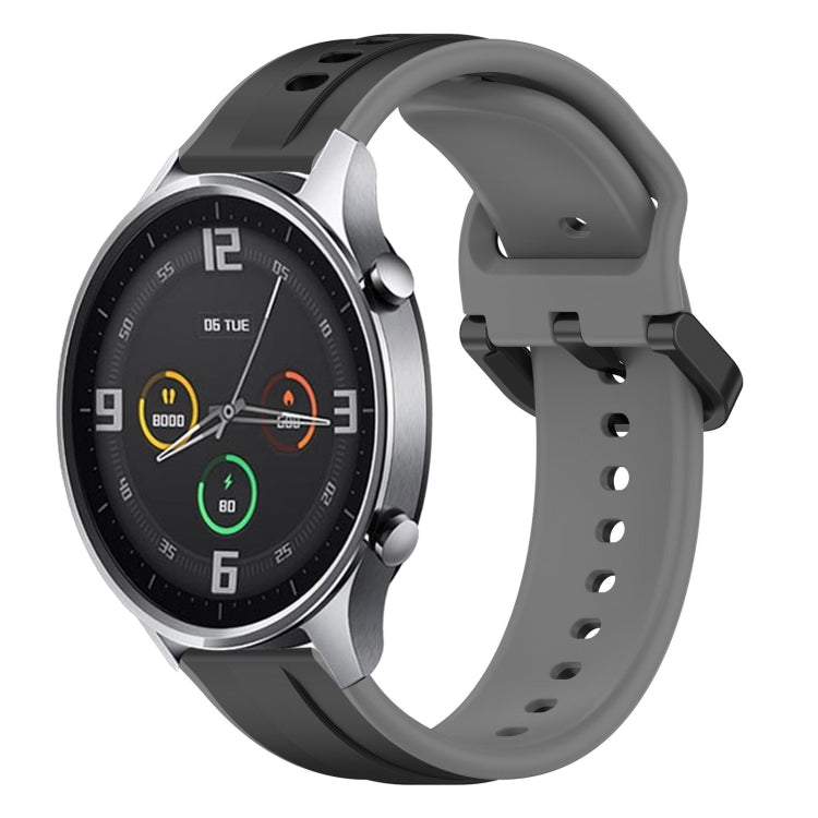 For Xiaomi MI Watch Color 22mm Convex Loop Two-Color Silicone Watch Band