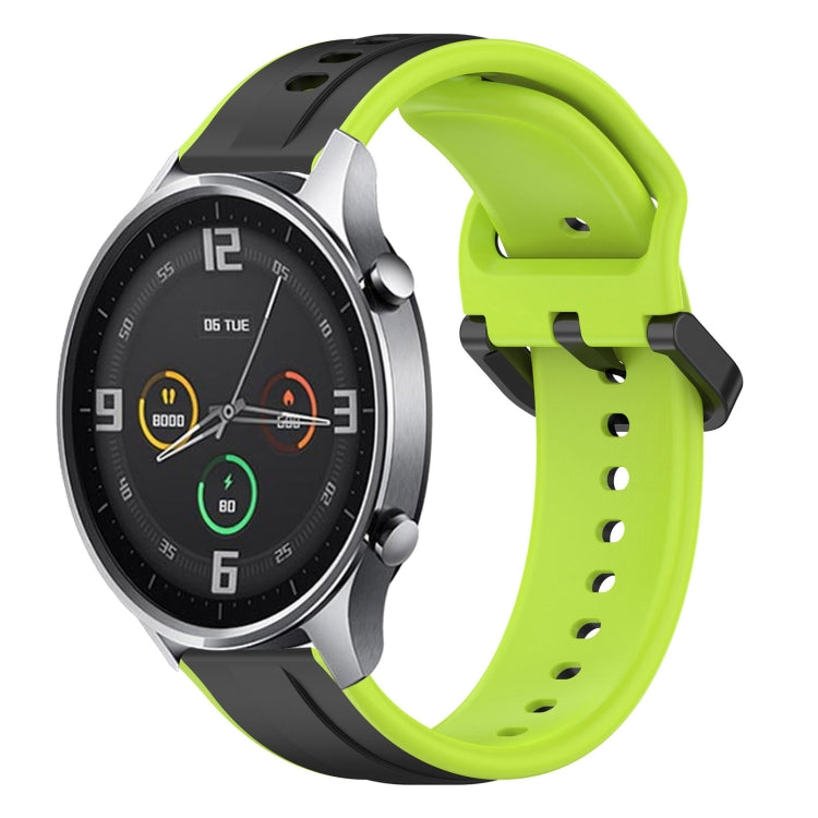 For Xiaomi MI Watch Color 22mm Convex Loop Two-Color Silicone Watch Band