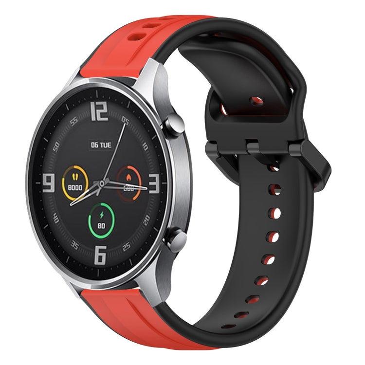 For Xiaomi MI Watch Color 22mm Convex Loop Two-Color Silicone Watch Band
