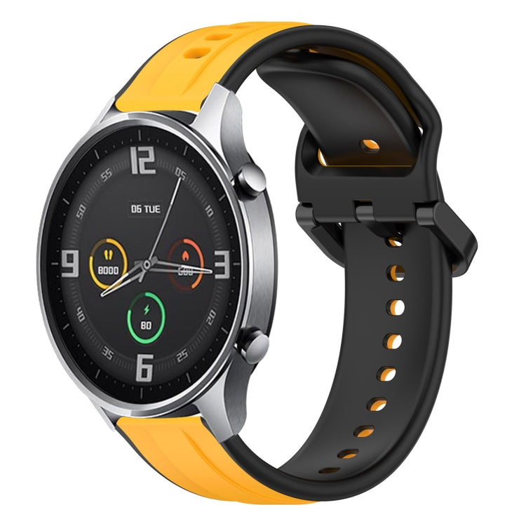 For Xiaomi MI Watch Color 22mm Convex Loop Two-Color Silicone Watch Band