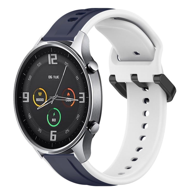 For Xiaomi MI Watch Color 22mm Convex Loop Two-Color Silicone Watch Band