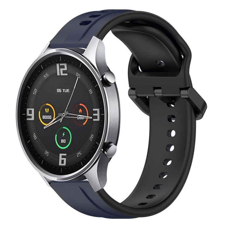 For Xiaomi MI Watch Color 22mm Convex Loop Two-Color Silicone Watch Band