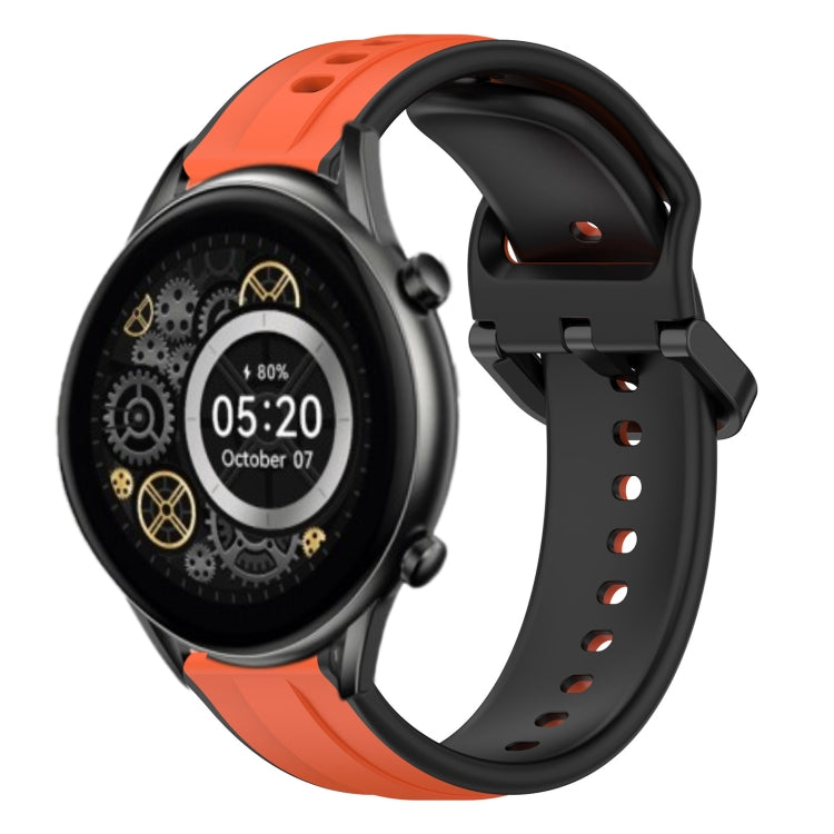 For Xiaomi Haylou RT2 LS10 22mm Convex Loop Two-Color Silicone Watch Band