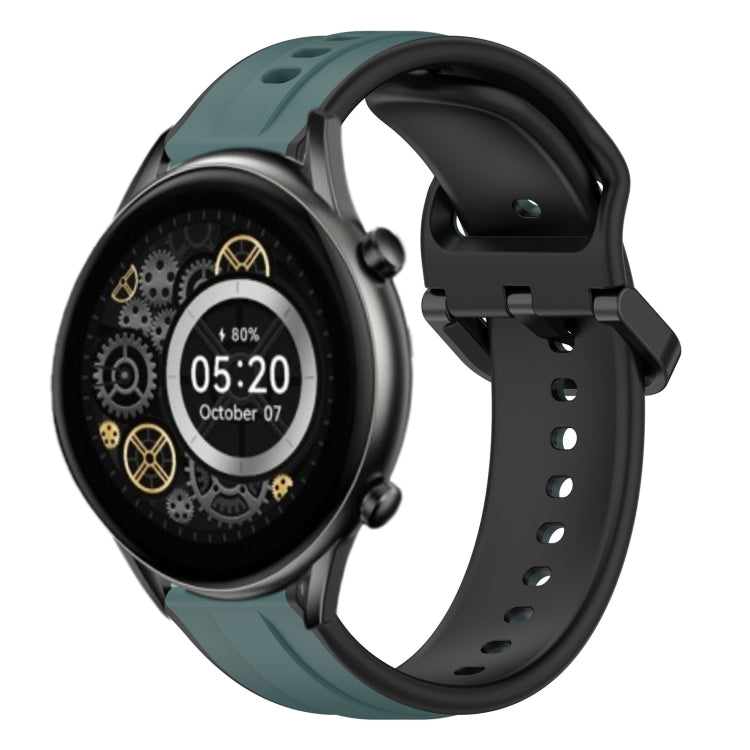 For Xiaomi Haylou RT2 LS10 22mm Convex Loop Two-Color Silicone Watch Band