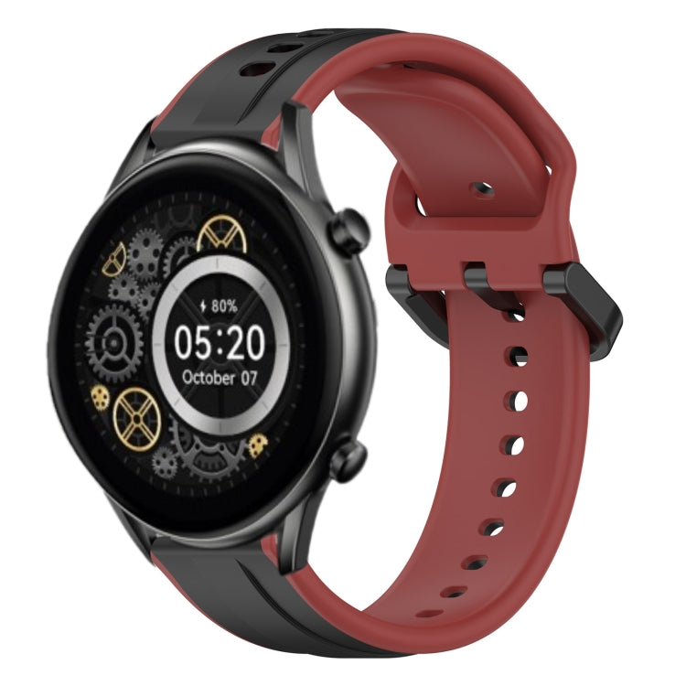 For Xiaomi Haylou RT2 LS10 22mm Convex Loop Two-Color Silicone Watch Band