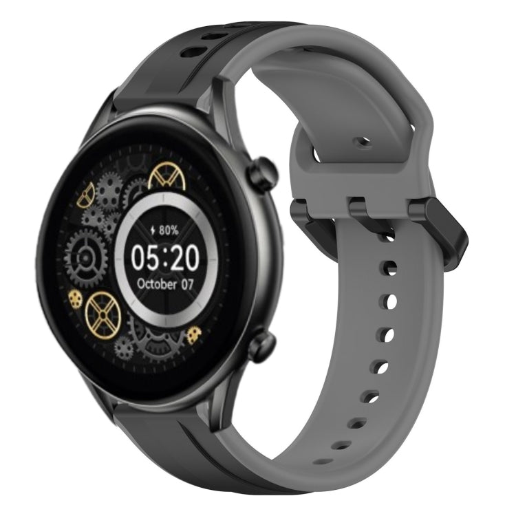 For Xiaomi Haylou RT2 LS10 22mm Convex Loop Two-Color Silicone Watch Band