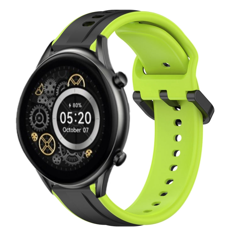 For Xiaomi Haylou RT2 LS10 22mm Convex Loop Two-Color Silicone Watch Band