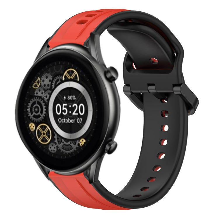 For Xiaomi Haylou RT2 LS10 22mm Convex Loop Two-Color Silicone Watch Band
