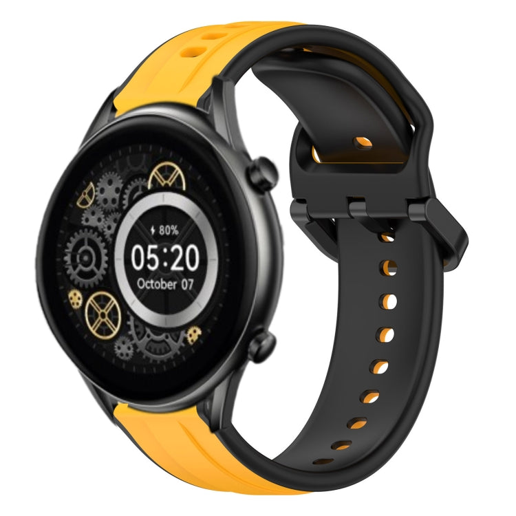 For Xiaomi Haylou RT2 LS10 22mm Convex Loop Two-Color Silicone Watch Band