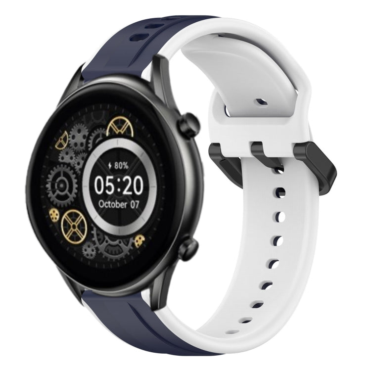 For Xiaomi Haylou RT2 LS10 22mm Convex Loop Two-Color Silicone Watch Band