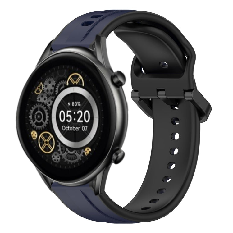 For Xiaomi Haylou RT2 LS10 22mm Convex Loop Two-Color Silicone Watch Band