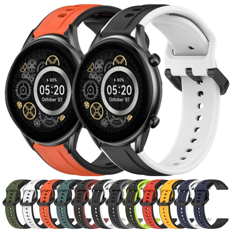 For Xiaomi Haylou RT2 LS10 22mm Convex Loop Two-Color Silicone Watch Band