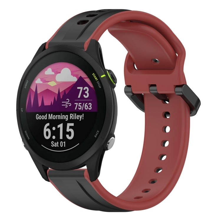 For Garmin Forerunner 255 22mm Convex Loop Two-Color Silicone Watch Band