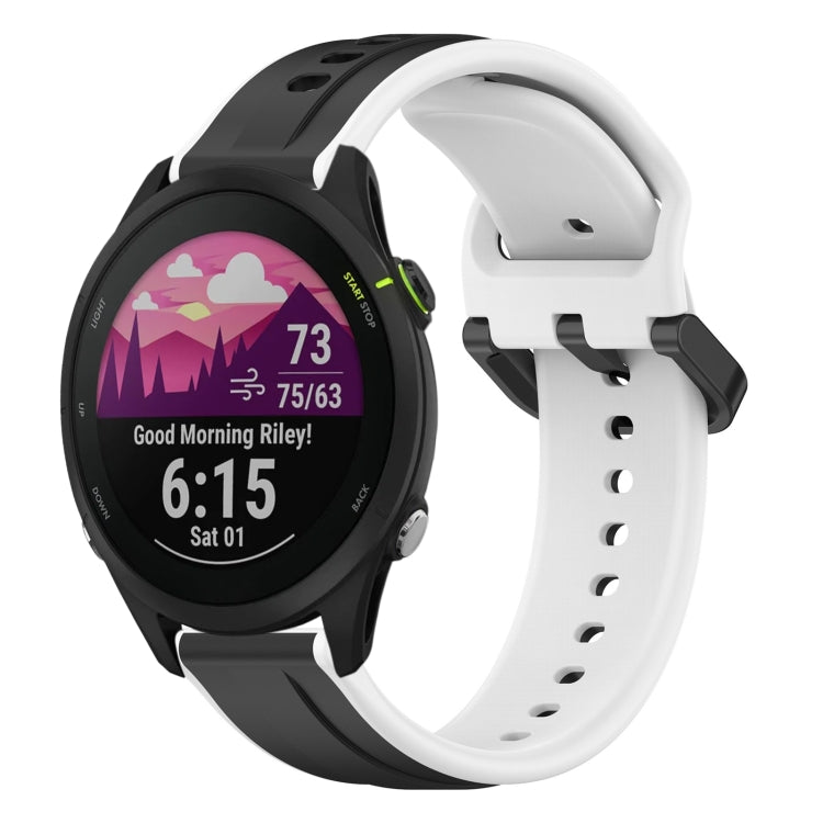 For Garmin Forerunner 255 22mm Convex Loop Two-Color Silicone Watch Band