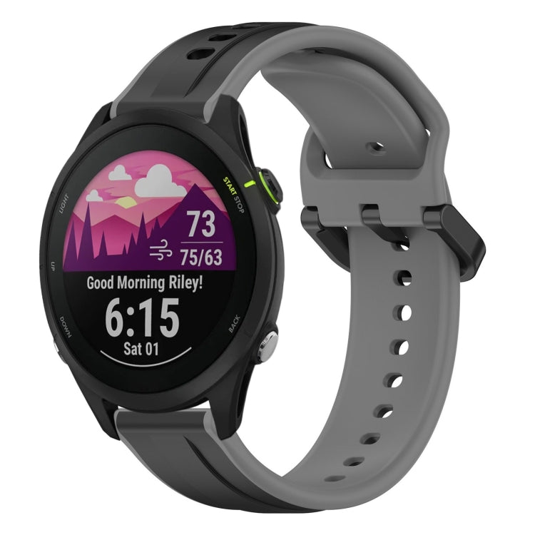 For Garmin Forerunner 255 22mm Convex Loop Two-Color Silicone Watch Band
