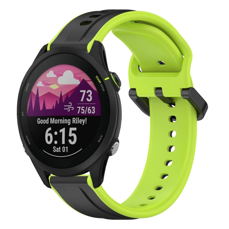 For Garmin Forerunner 255 22mm Convex Loop Two-Color Silicone Watch Band