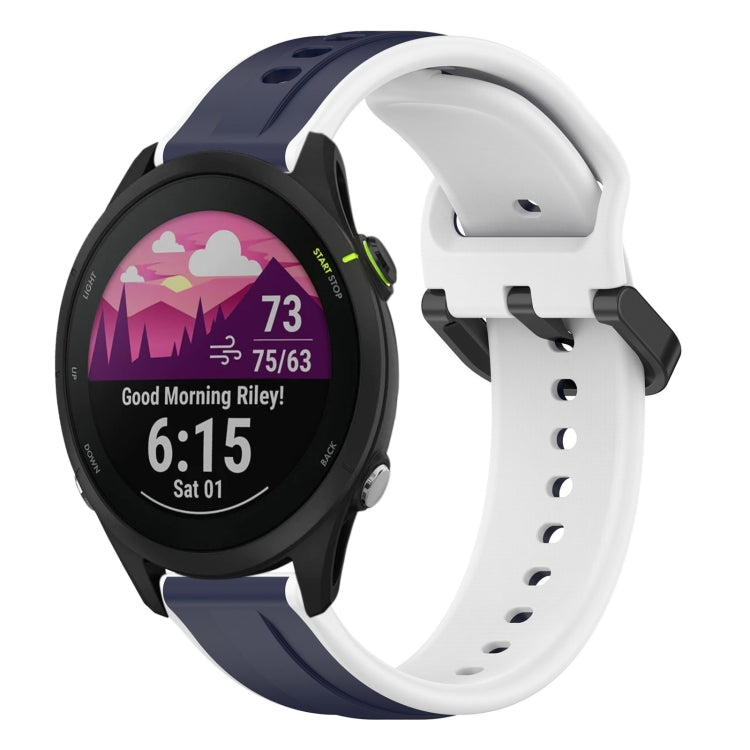 For Garmin Forerunner 255 22mm Convex Loop Two-Color Silicone Watch Band