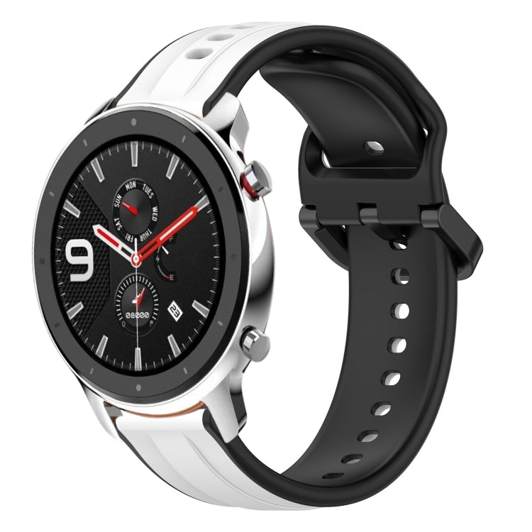 For Amazfit GTR 4 22mm Convex Loop Two-Color Silicone Watch Band