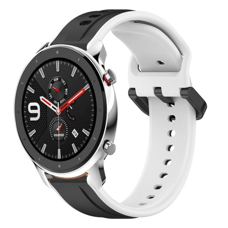 For Amazfit GTR 4 22mm Convex Loop Two-Color Silicone Watch Band