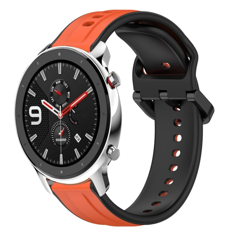 For Amazfit GTR 4 Pro 22mm Convex Loop Two-Color Silicone Watch Band