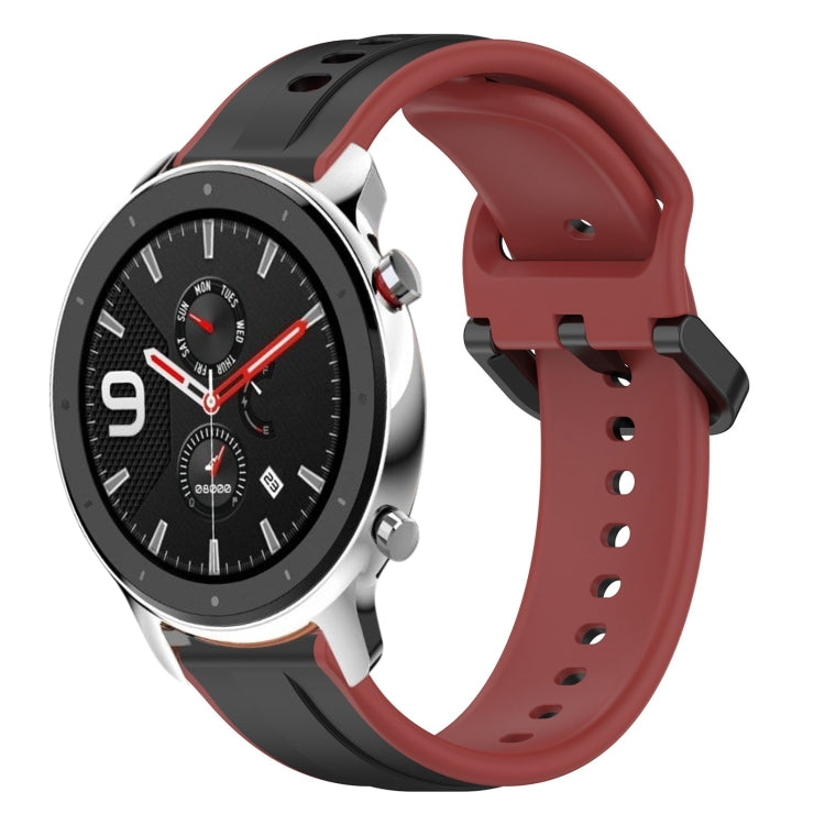 For Amazfit GTR 4 Pro 22mm Convex Loop Two-Color Silicone Watch Band
