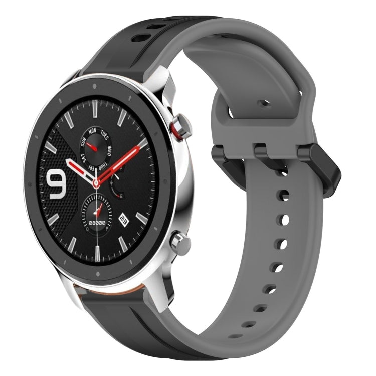 For Amazfit GTR 4 Pro 22mm Convex Loop Two-Color Silicone Watch Band