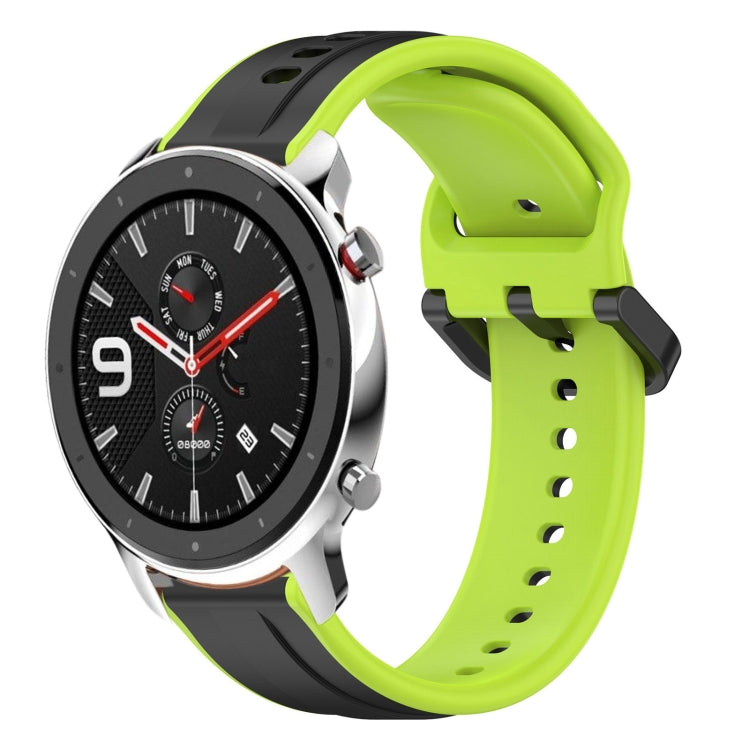 For Amazfit GTR 4 Pro 22mm Convex Loop Two-Color Silicone Watch Band