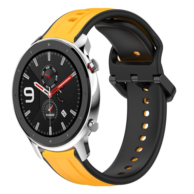 For Amazfit GTR 4 Pro 22mm Convex Loop Two-Color Silicone Watch Band