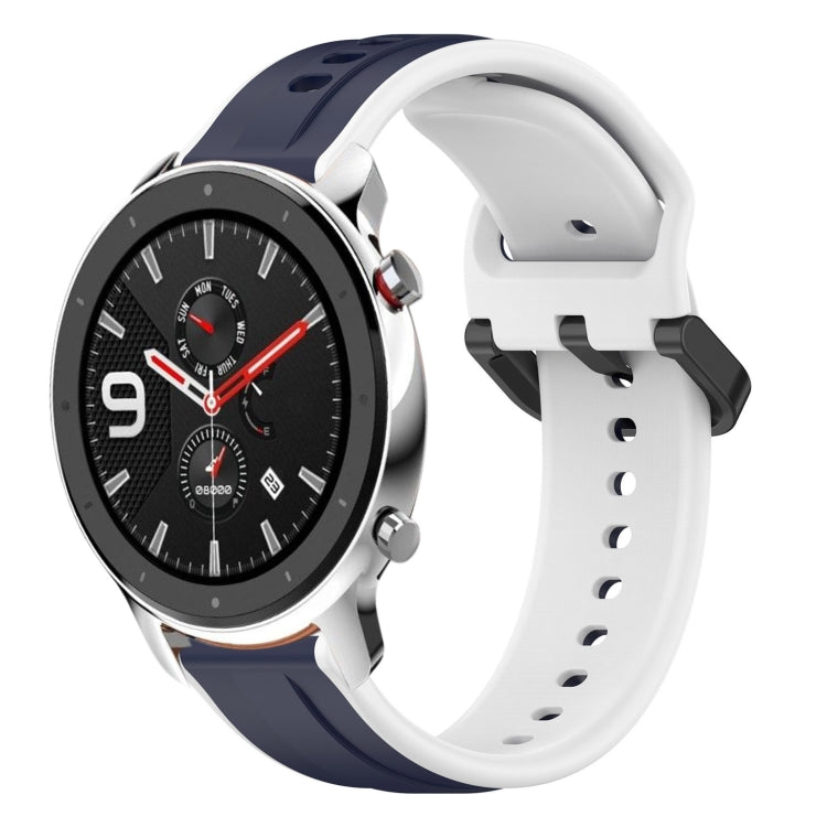 For Amazfit GTR 4 Pro 22mm Convex Loop Two-Color Silicone Watch Band