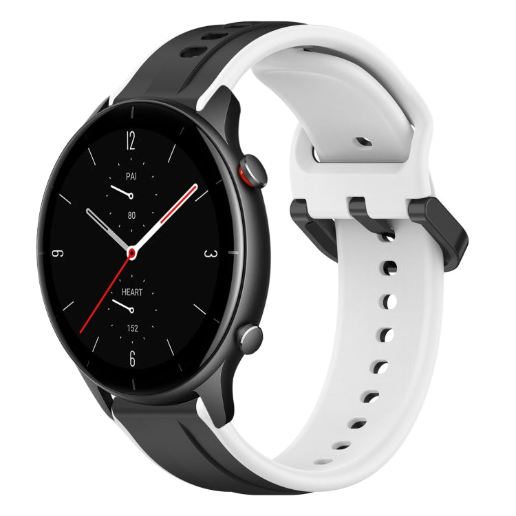 For Amazfit GTR 2e 22mm Convex Loop Two-Color Silicone Watch Band
