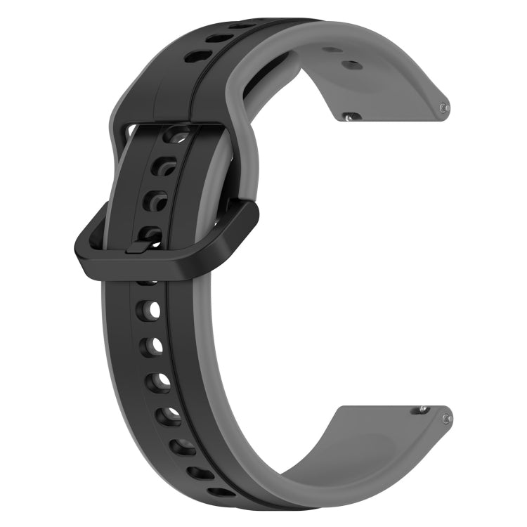 For Amazfit GTR 2e 22mm Convex Loop Two-Color Silicone Watch Band