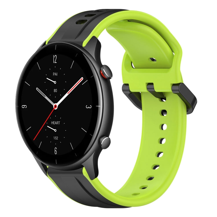 For Amazfit GTR 2e 22mm Convex Loop Two-Color Silicone Watch Band