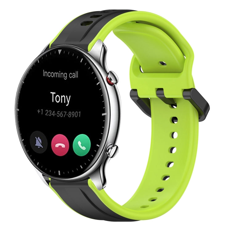 For Amazfit GTR 2 22mm Convex Loop Two-Color Silicone Watch Band